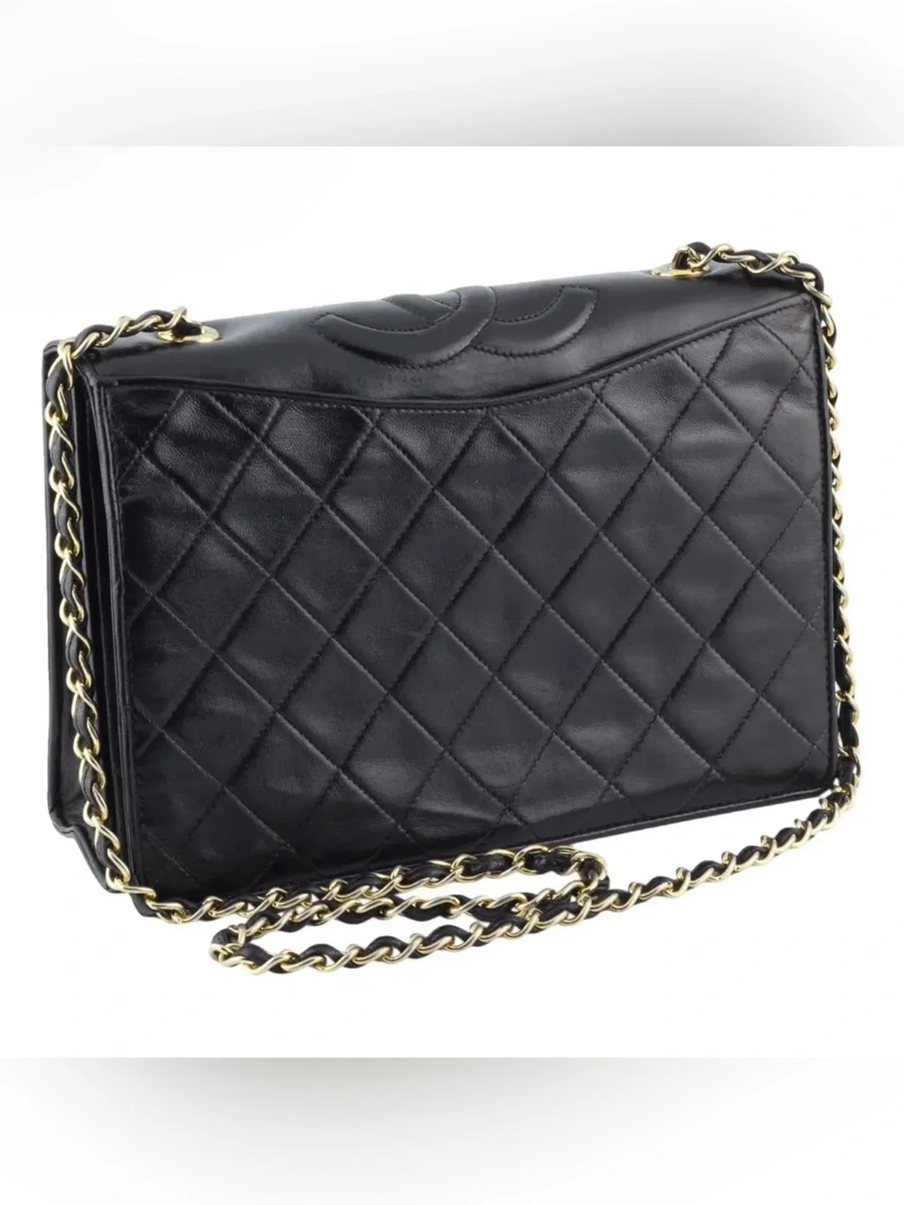 CHANEL Black Quilted Flap Shoulder Bag